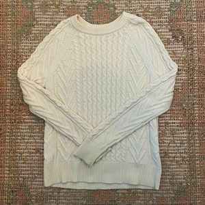 Gap - white fisherman knit sweater